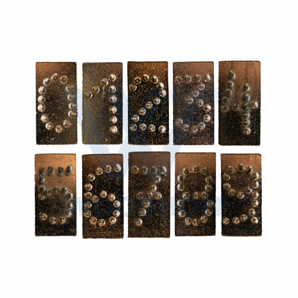 Номерок для татуювання "0", 20 мм